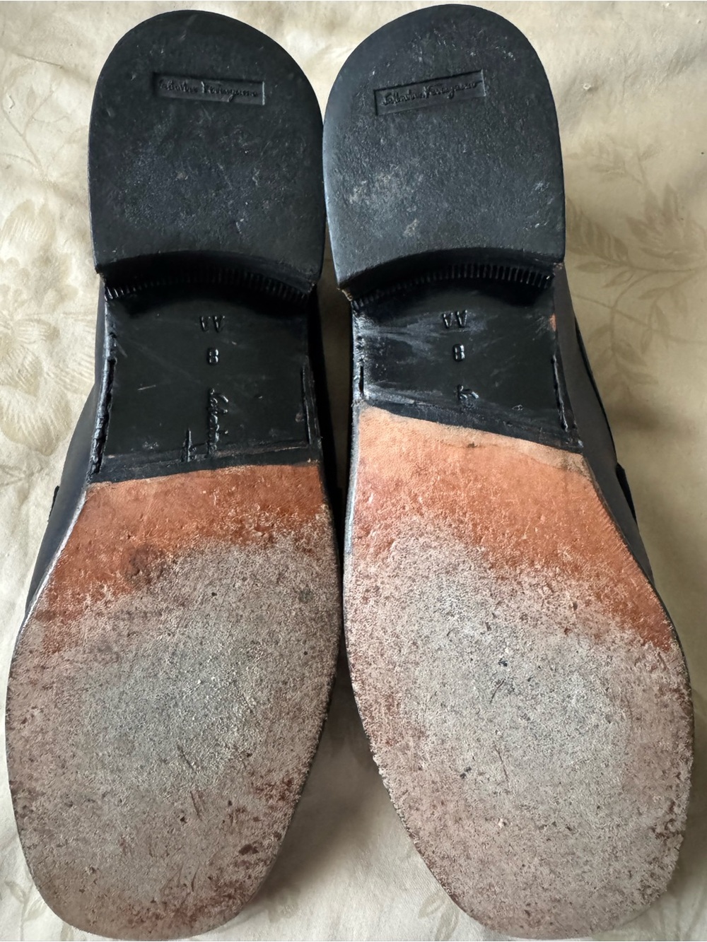 Salvatore Ferragamo Black Leather Loafers with Gold Gancini Bit - Picture 4 of 6